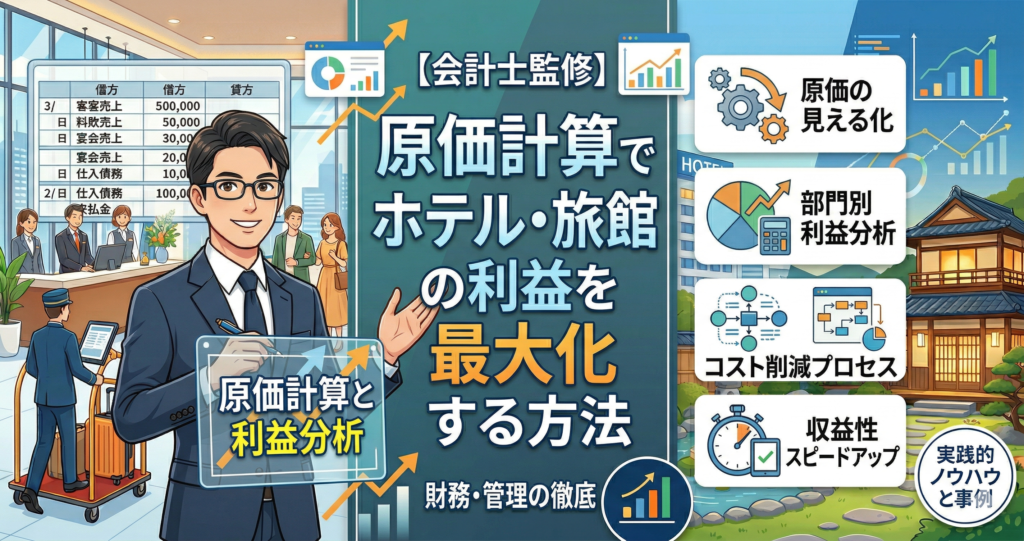 【会計士監修】原価計算でホテル・旅館の利益を最大化する方法