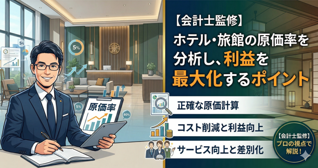 【会計士監修】ホテル・旅館の原価率を分析し、利益を最大化するポイント