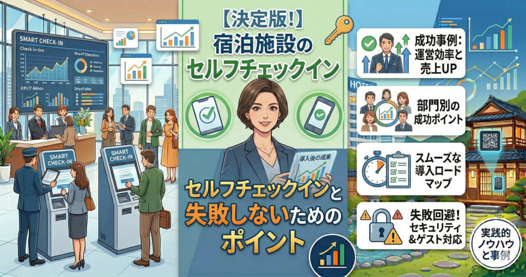 宿泊施設のセルフチェックイン導入成功事例と失敗しないためのポイント
