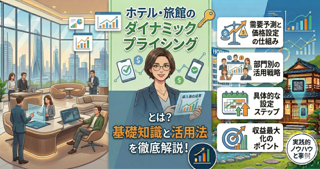ホテル・旅館のダイナミックプライシングとは？基礎知識と活用法を徹底解説！